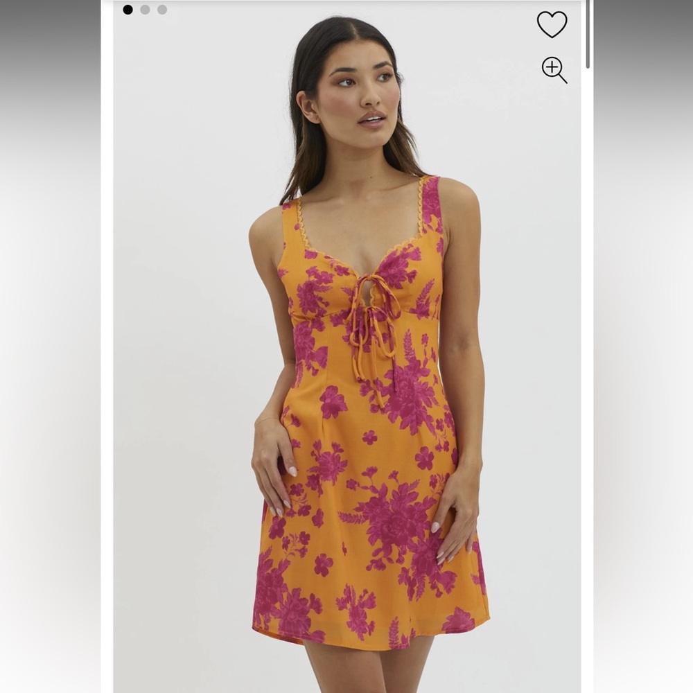 Pinkblush Floral Mini Dress in Orange and Pink